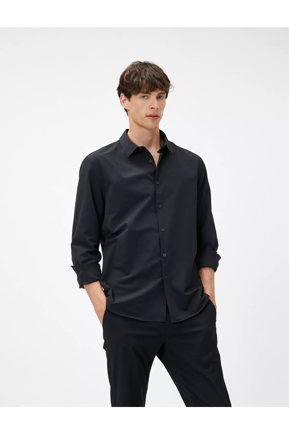 Slim fit sportshirt cheap
