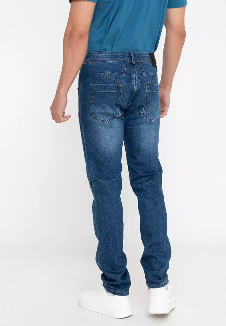 Men's Premium Dark Denim Star Butt Jeans