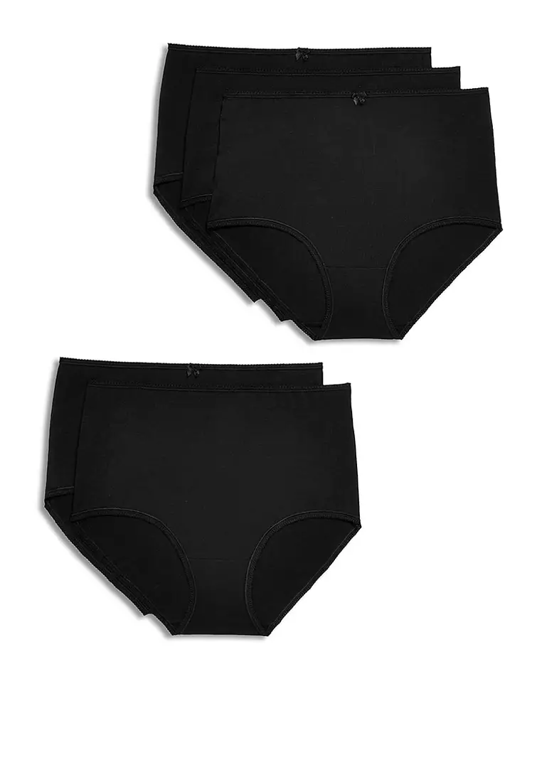 5Pk Cotton Lycra Full Briefs
