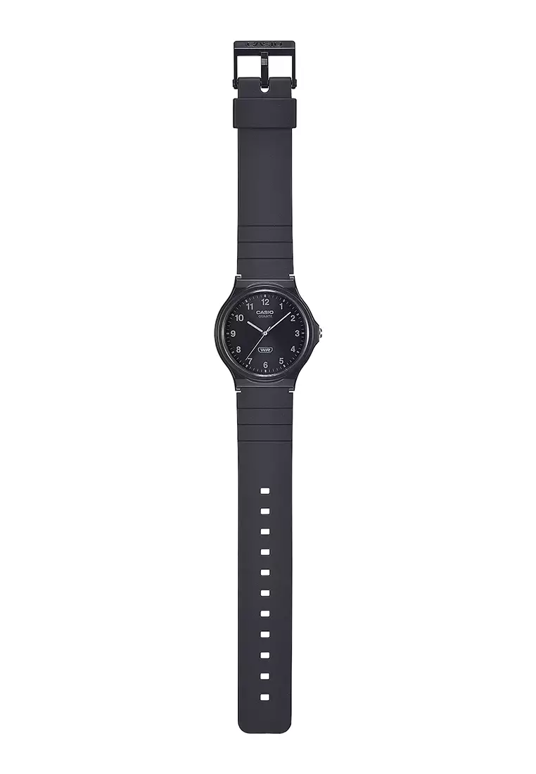 Casio MQ-24B-1B - Jam Tangan Analog Pria - Black Resin Band