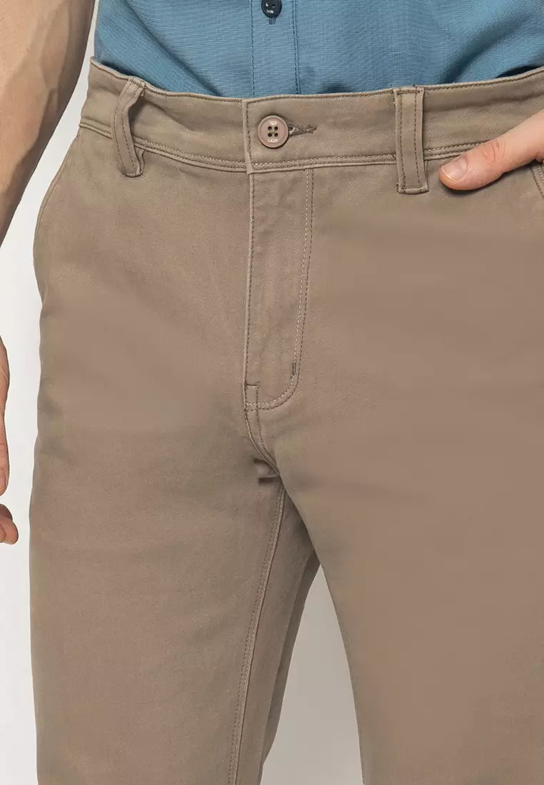 LGS - Celana Chinos Panjang Casual Pria - Stretch Katun - Reguler Fit - Double Back Pocket - CCT.583.S058