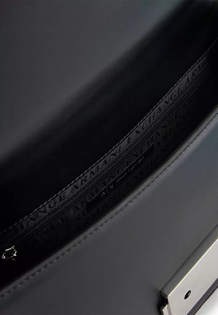 Shoulder Bag with Metal Logo