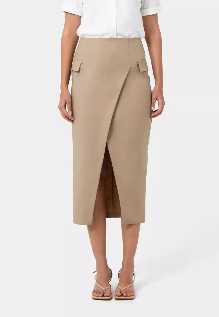 Abby Asymmetric Tailored Skirt