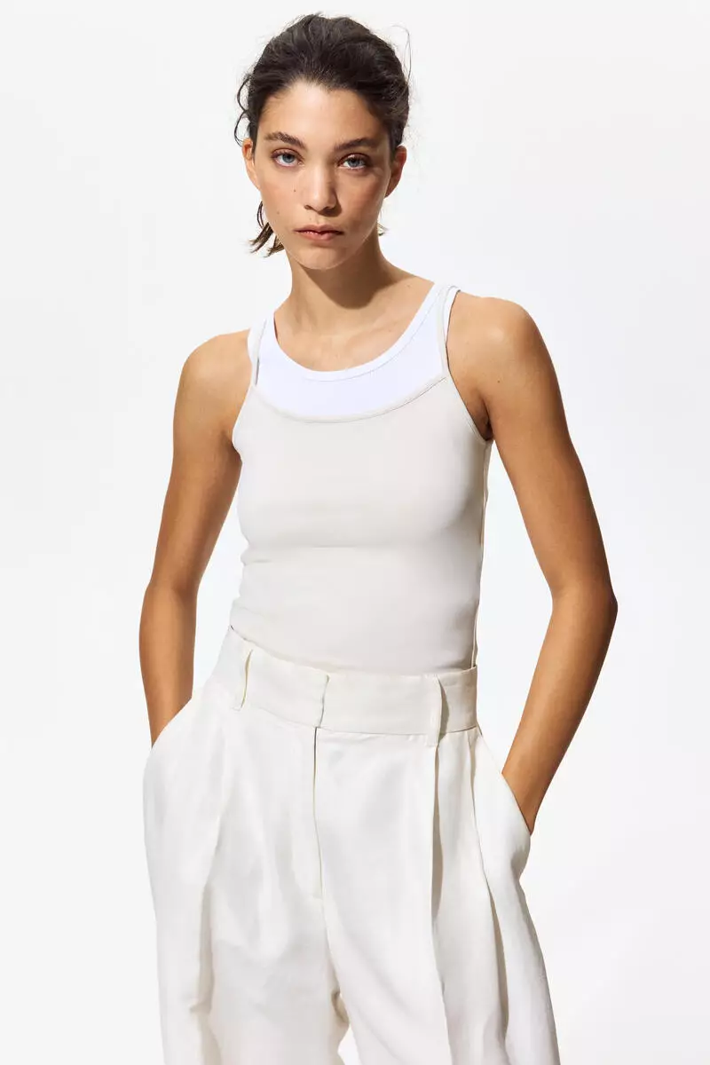 Microfibre strappy top