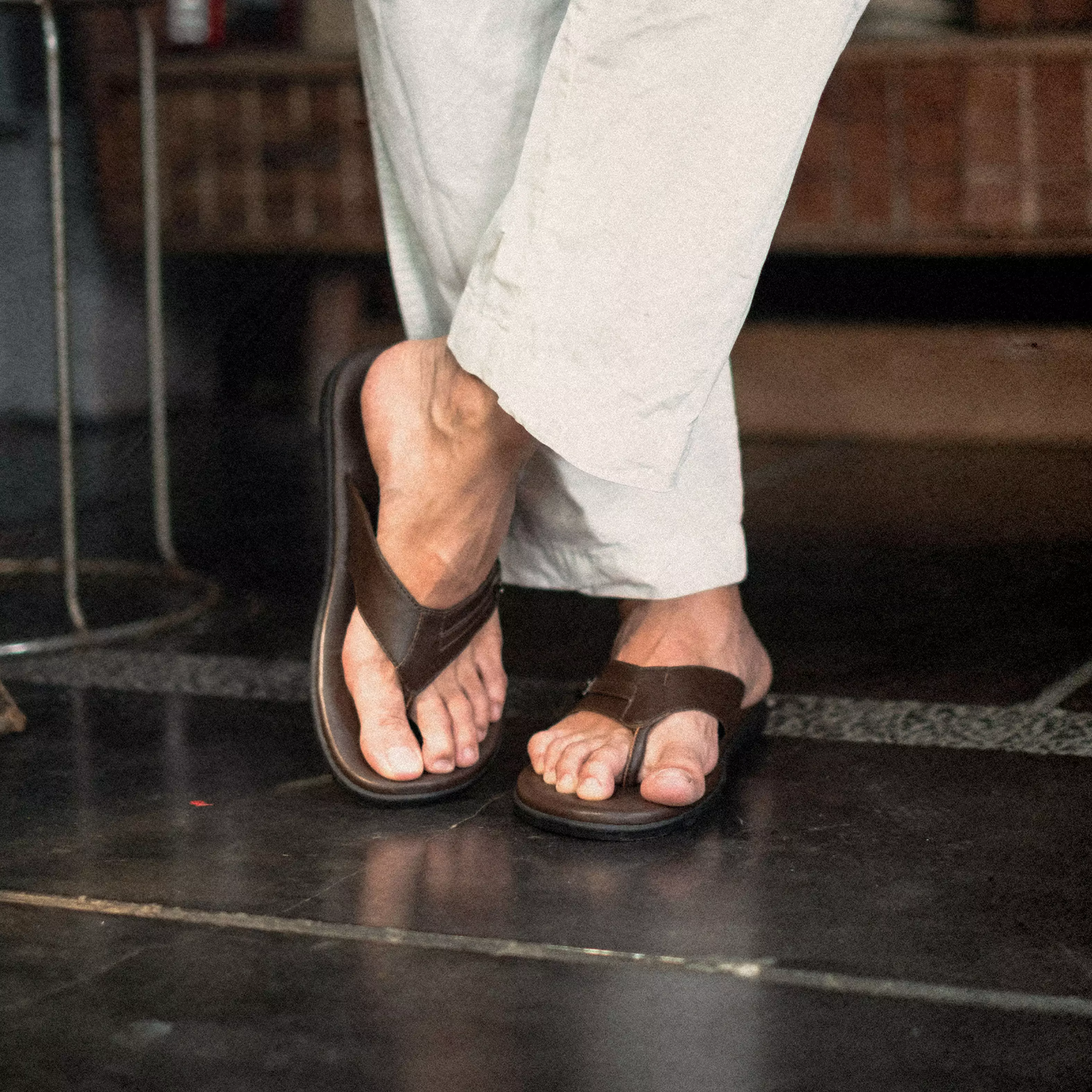 Marhadi Sandal Jepit Pria Sendal Kulit Cowok - Laboan Thong