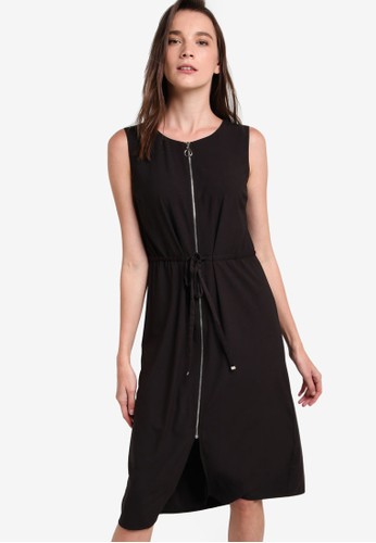 Collection Zip Front Midi Dress