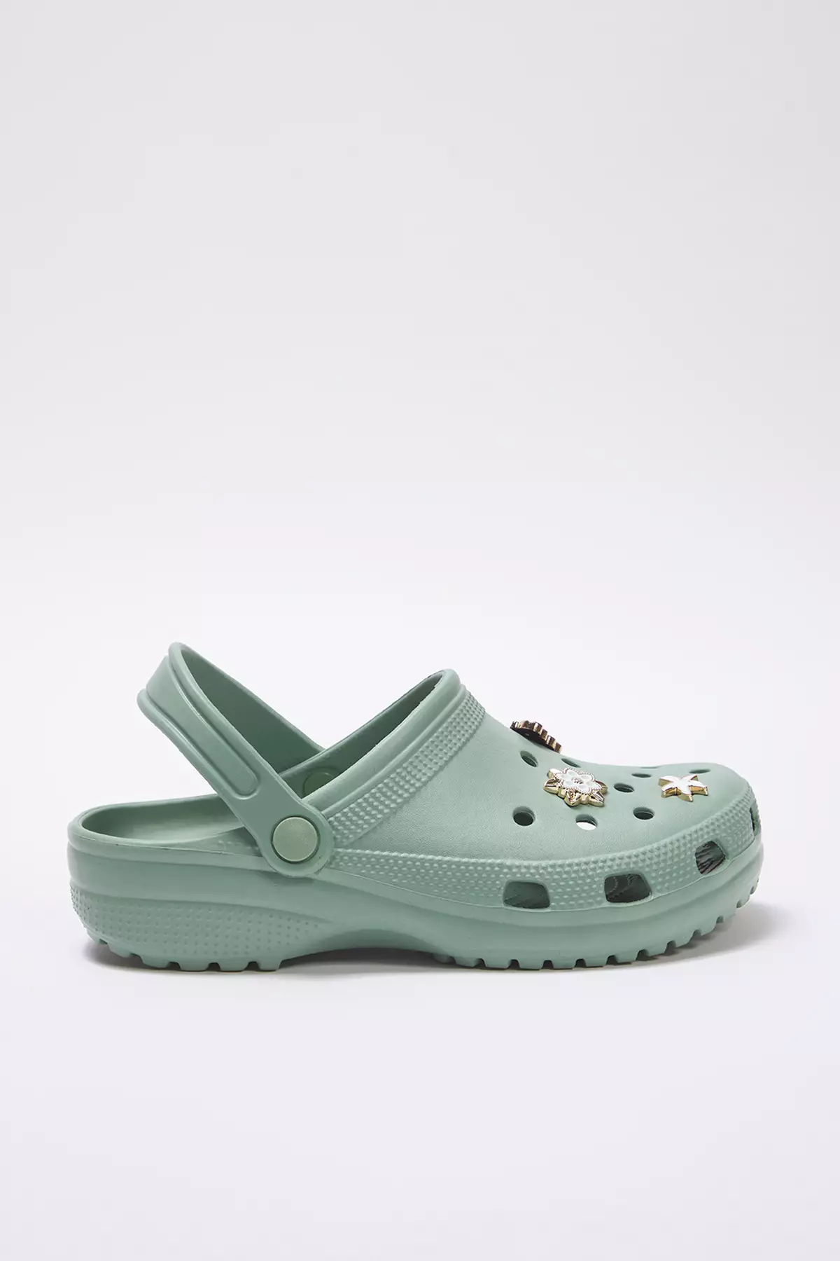 Mint Buckle Accessory Detailed Light Sole Women's Eva Closed Front Sandals Slippers Takss25Sd00033
