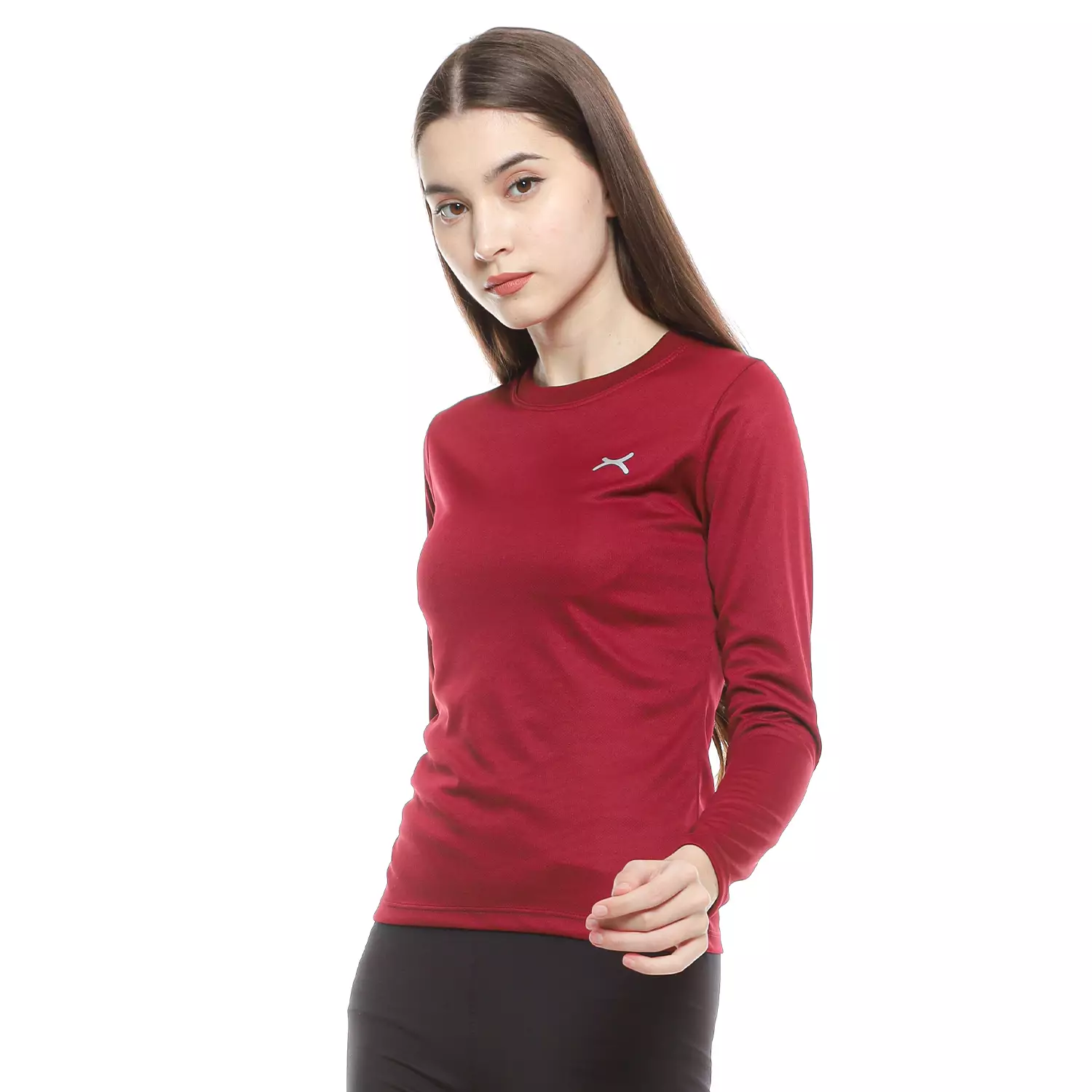 Long Sleeves Running Tee Flexrun series Maroon