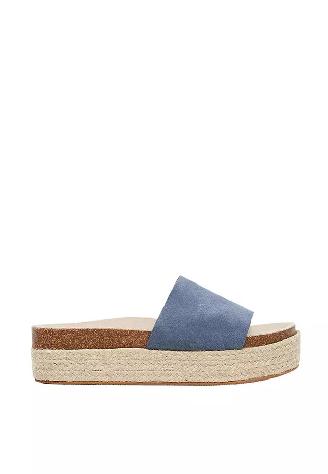 Discount on Mango Kids  shoes - SKU: Teens Platform Leather Sandals