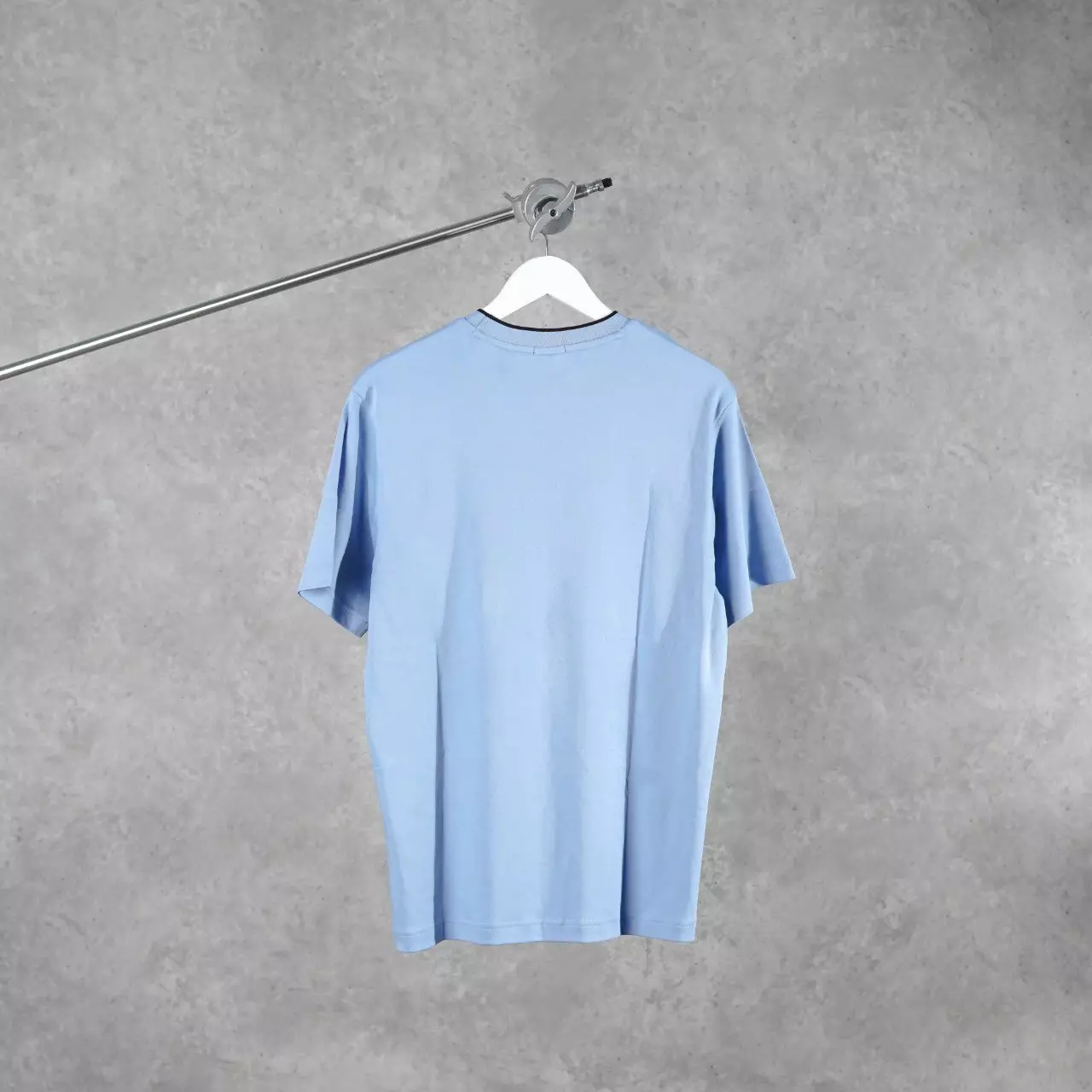 Tshirt HUGO BOSS TEXT LINE COLLAR BLACK LIGHT BLUE TSHIRT 100% ORIGINAL