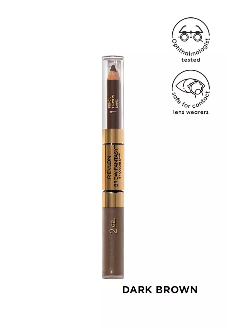 Discount on Revlon  shoes - SKU: Brow Fantasy 2-In-1 Eyebrow Pencil And Eyebrow Gel (Dark Brown)