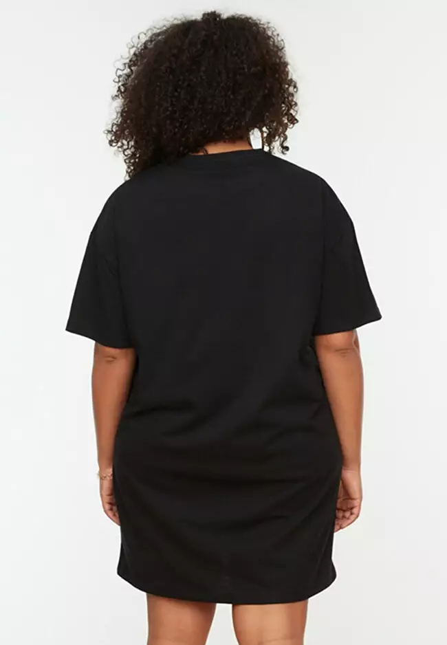 Plus Size Printed T-Shirt Dress