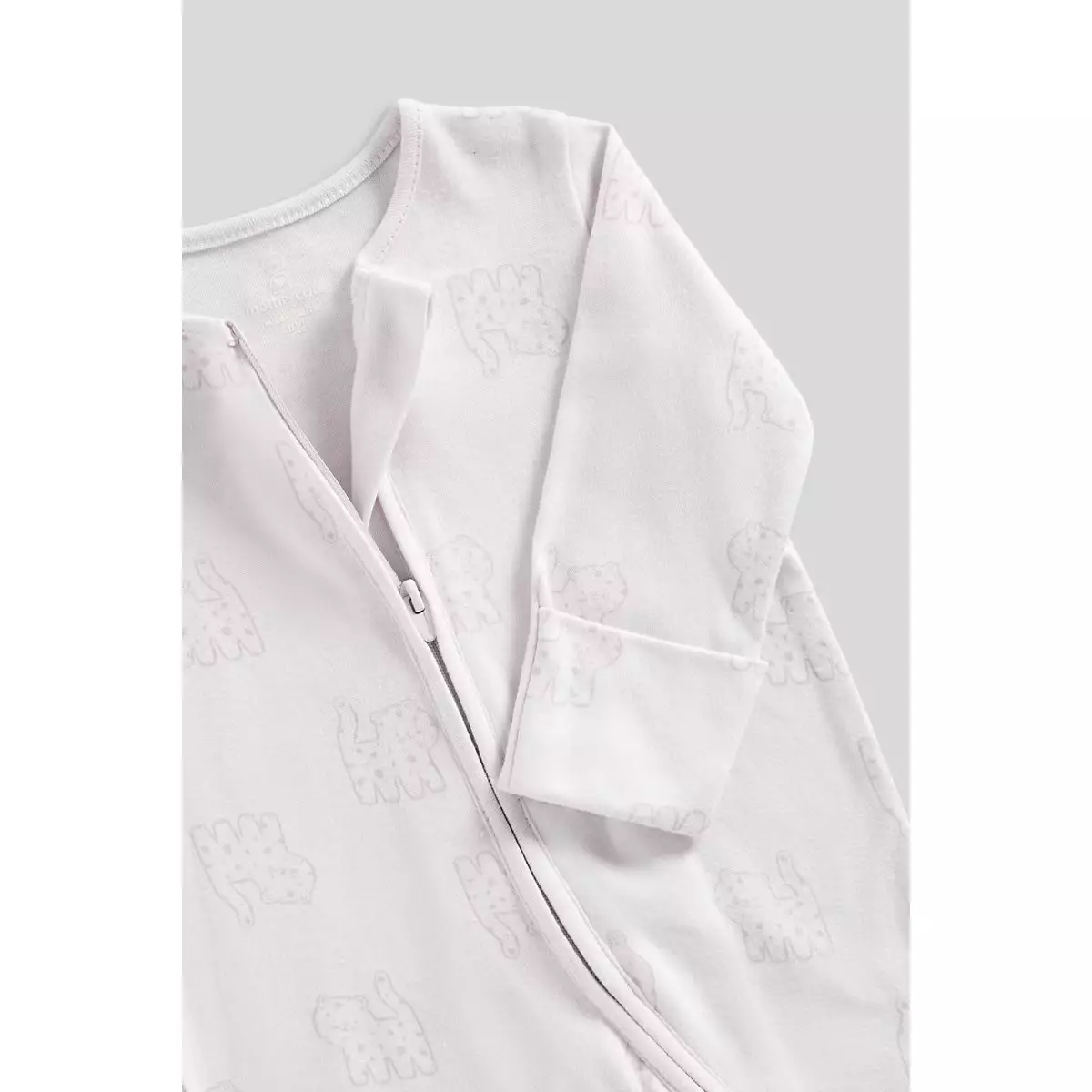 Mothercare Cat Zip-Up Sleepsuits - 2 Pack - Baju Tidur Bayi Perempuan (Hijau)