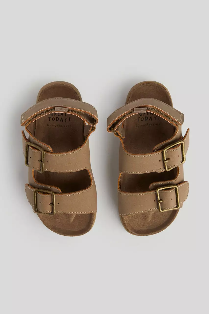 Mothercare Raya Collection Brown Double-Buckle Sandals - Sandal Lebaran Anak Laki-laki (Cokelat)