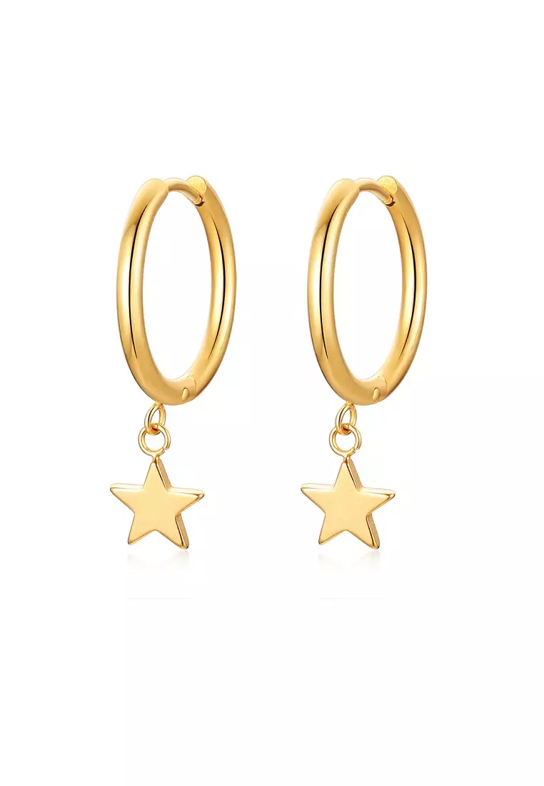 Stainless steel store star earrings
