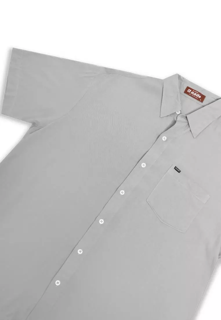 NTA20 Kemeja MKM Men Basic Polos Abu With Pocket