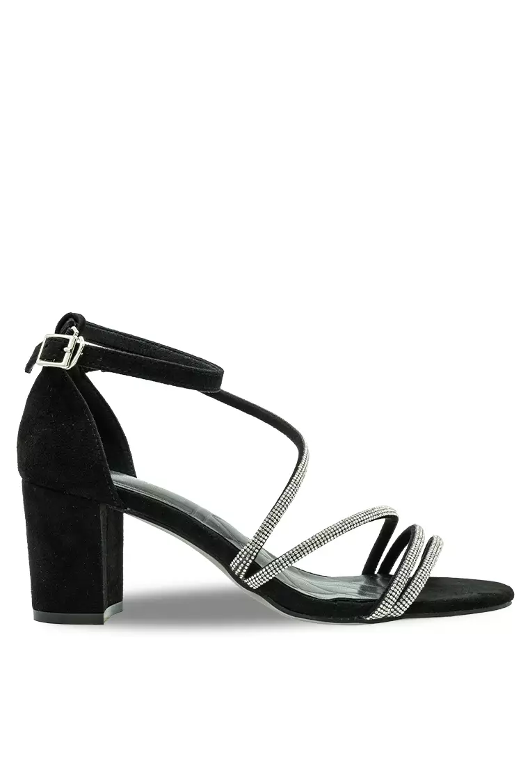 Discount on Noveni  shoes - SKU: Noveni Women Sling Back Faux Leather Strap Casual Heels - 240190155