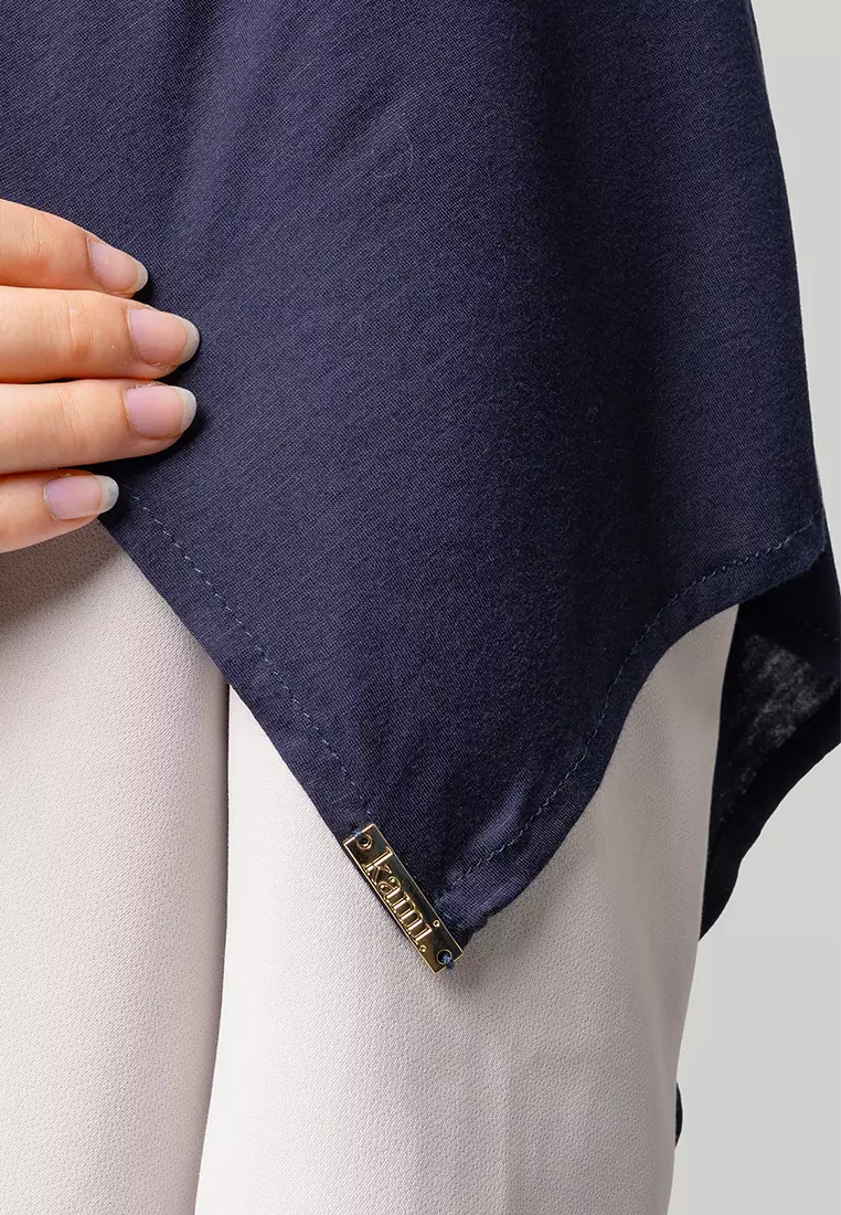 Kami Featherlite Plain Pashmina Navy