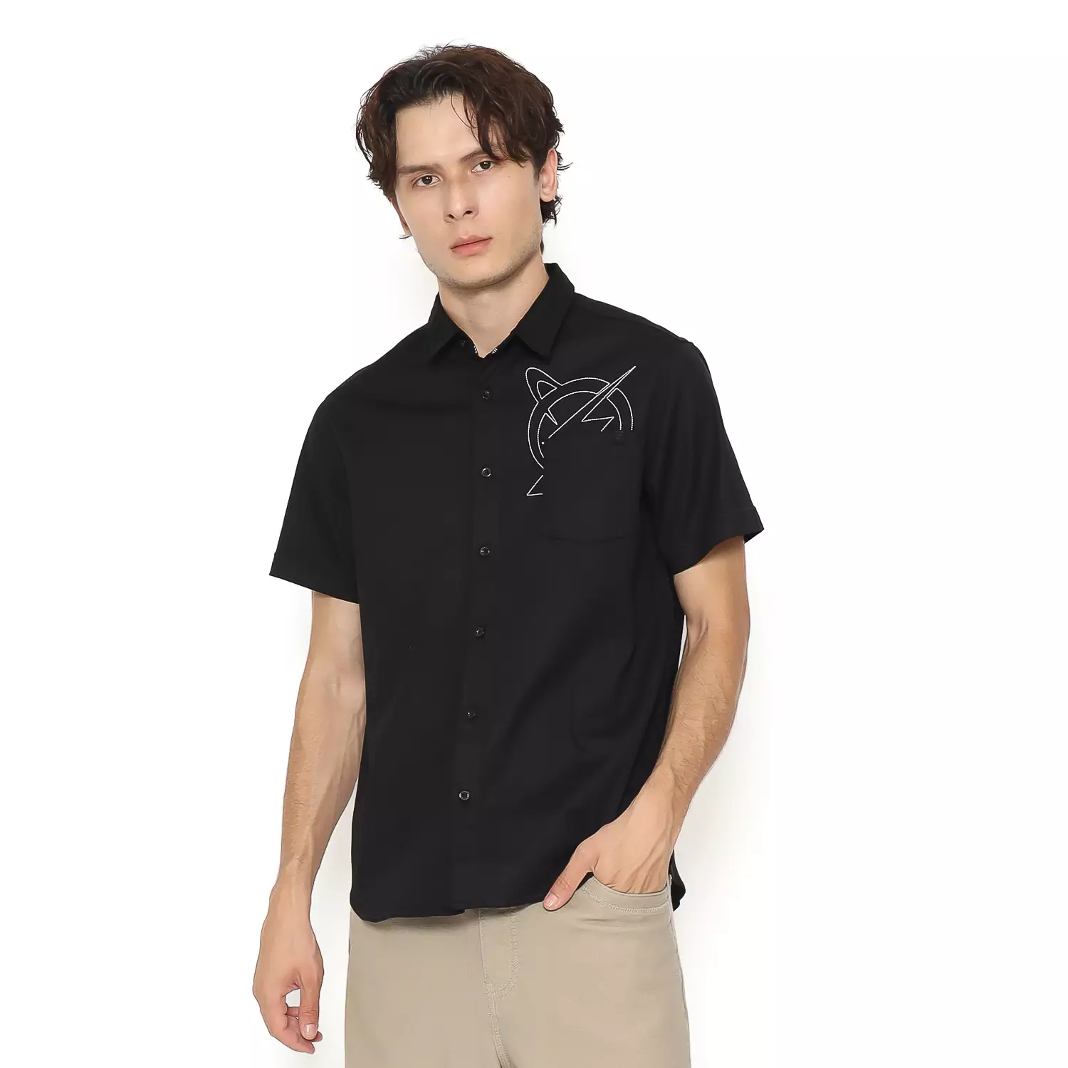 Planet Surf Clothing Kemeja Lengan Pendek Pria Brynlee Planet Surf