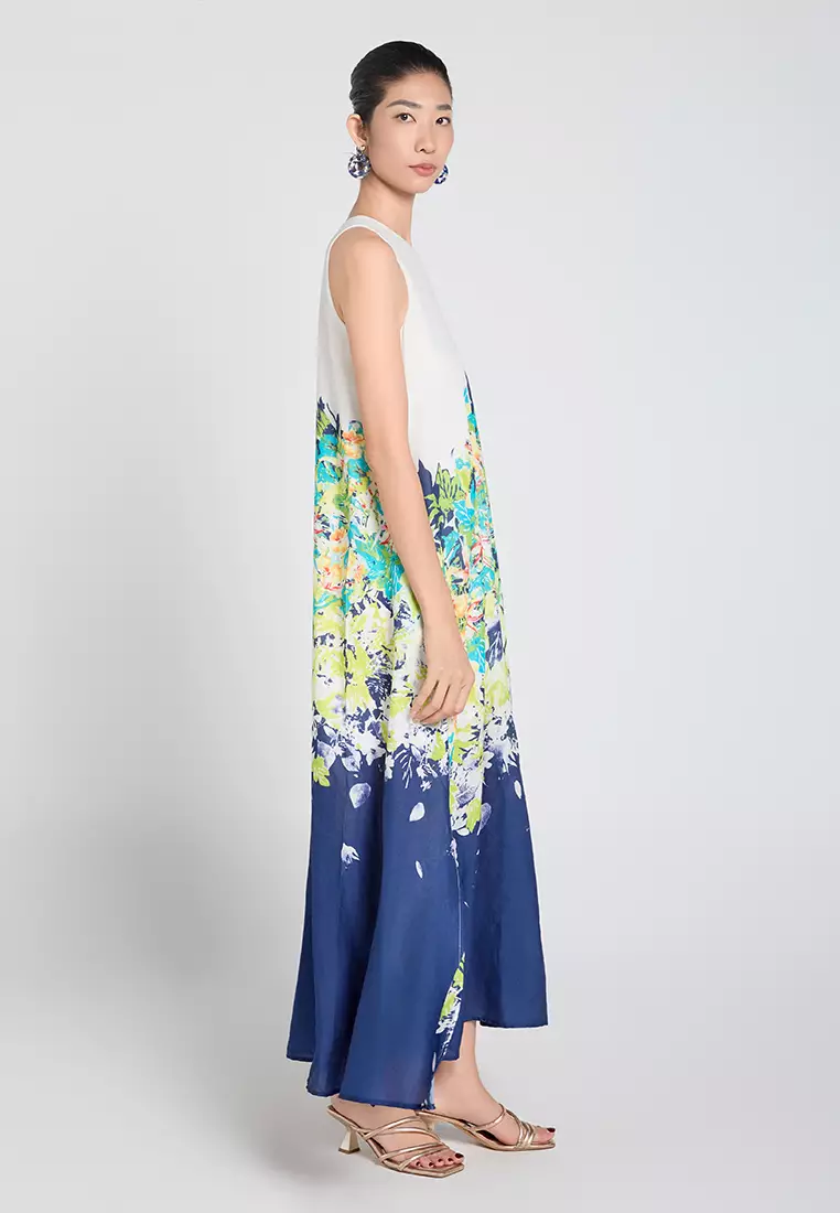 Floral Maxi Linen Dress
