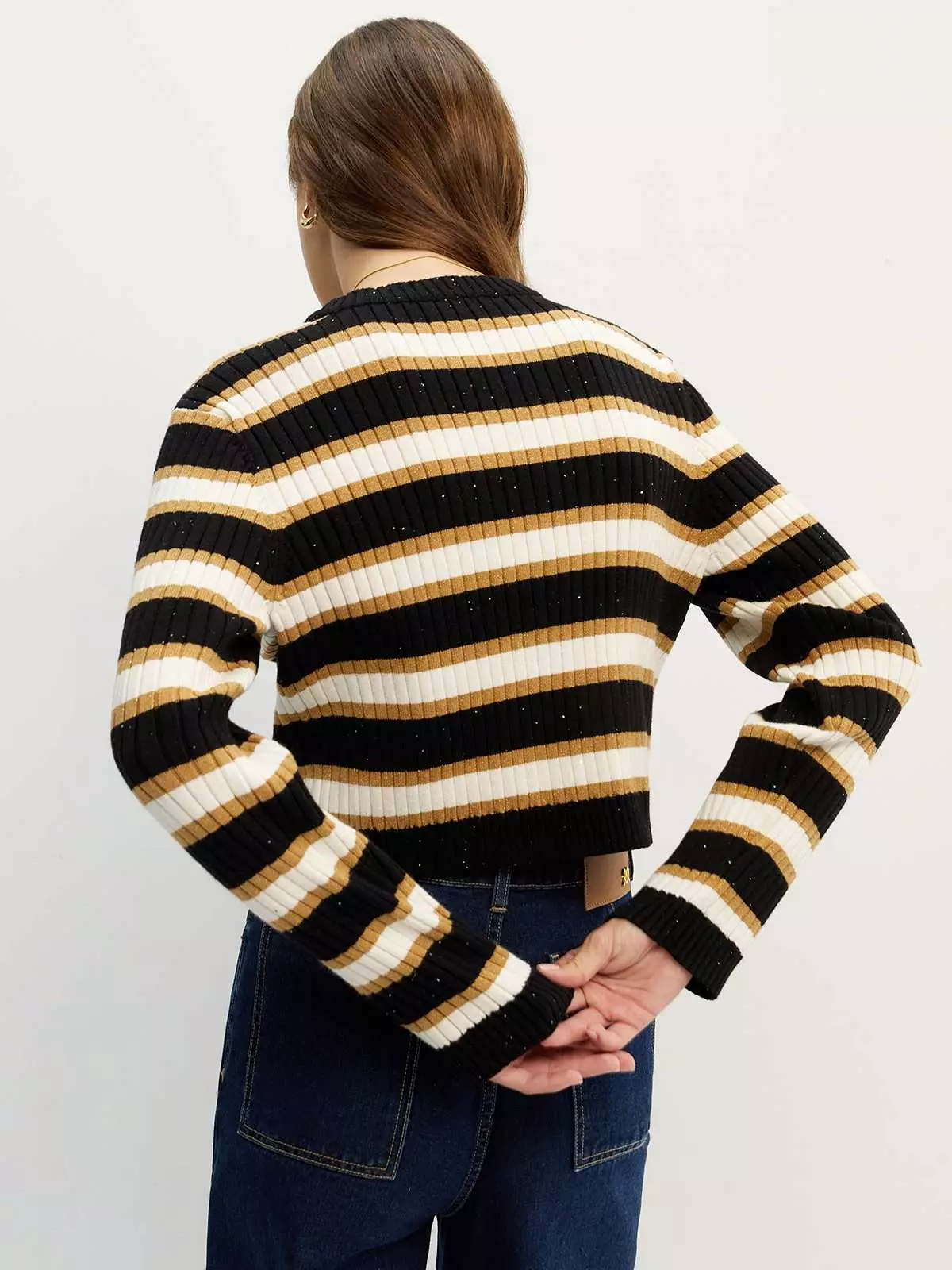 Striped Knit Cardigan - Multi Color