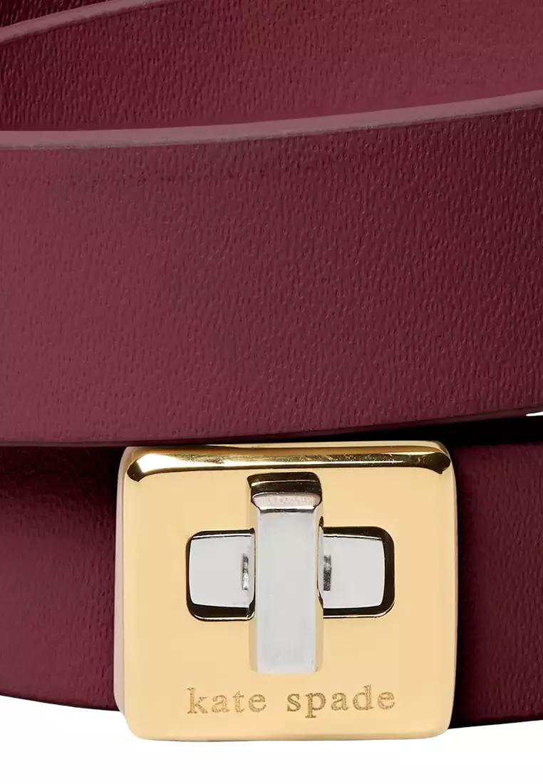 Phoebe Leather Double Wrap Bracelet - Dark Merlot KL499