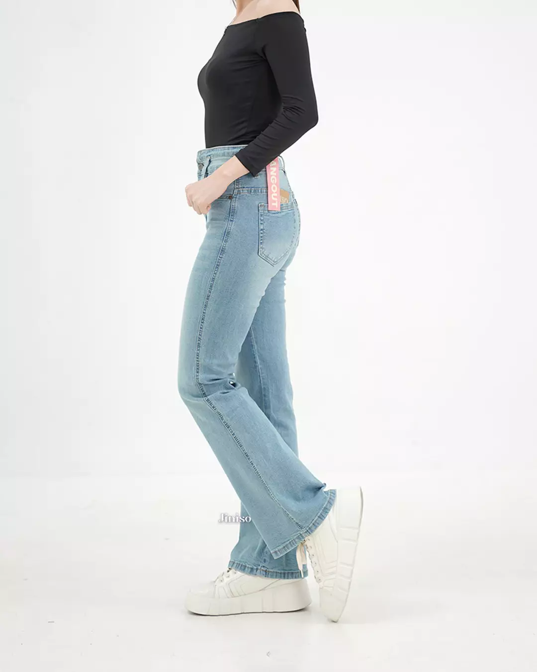 Ultra Highwaist Cutbray Stretch Jeans 610 HANGOUT