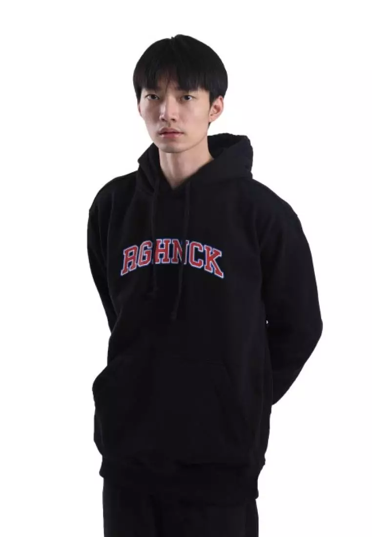Buy Roughneck 1991 Roughneck Retro College Hoodie Black H355