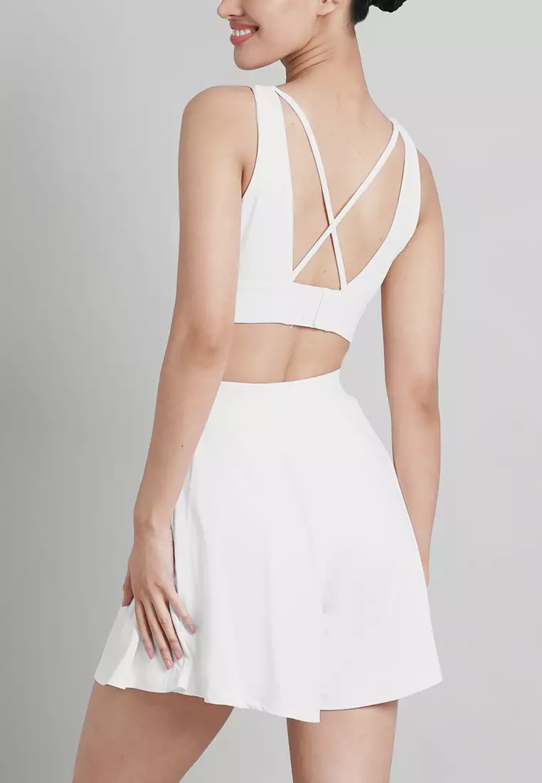 Wren Set: Crop Top Sports Bra & Culottes Shorts