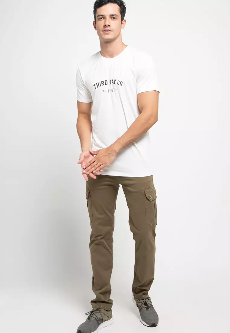 MTG95 thirdday kaos pria unisex tdco white