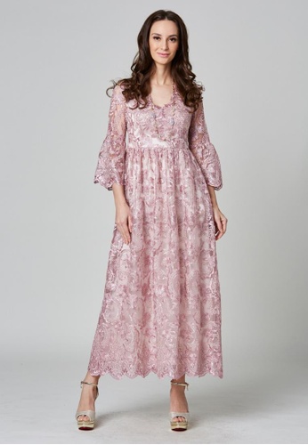 Somerset Bay Jade vintage inspired maxi with lace dress EB5CDAA08E5637GS_1