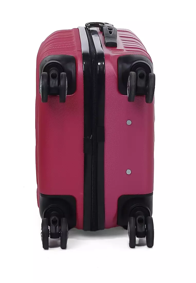 Carlton Tas Koper Unisex Size 20 Inch Travel Luggage Large Compartment Material Fiber ABS ORIGINAL - Rose Gold