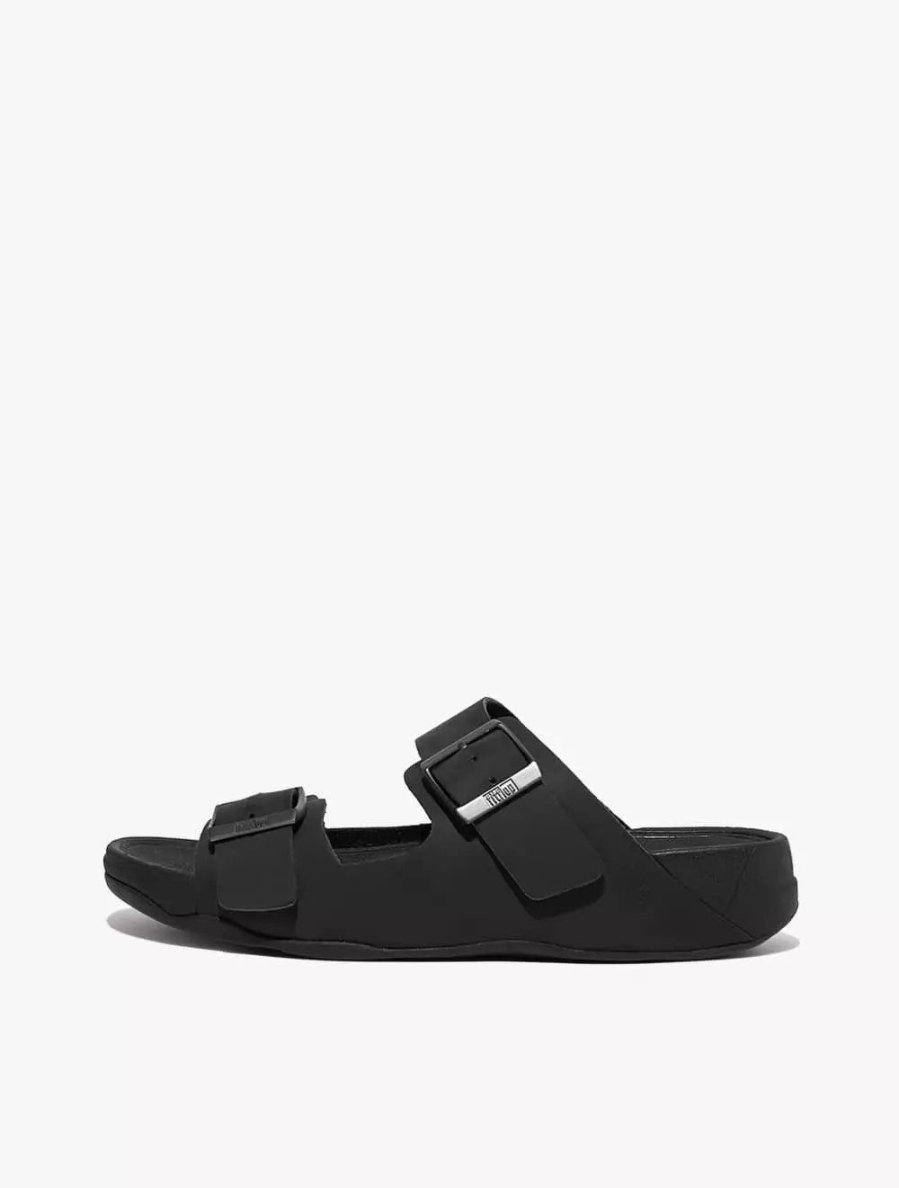 Jual FitFlop Fitflop Gogh Moc Men's Buckle Leather Slides - Black ...