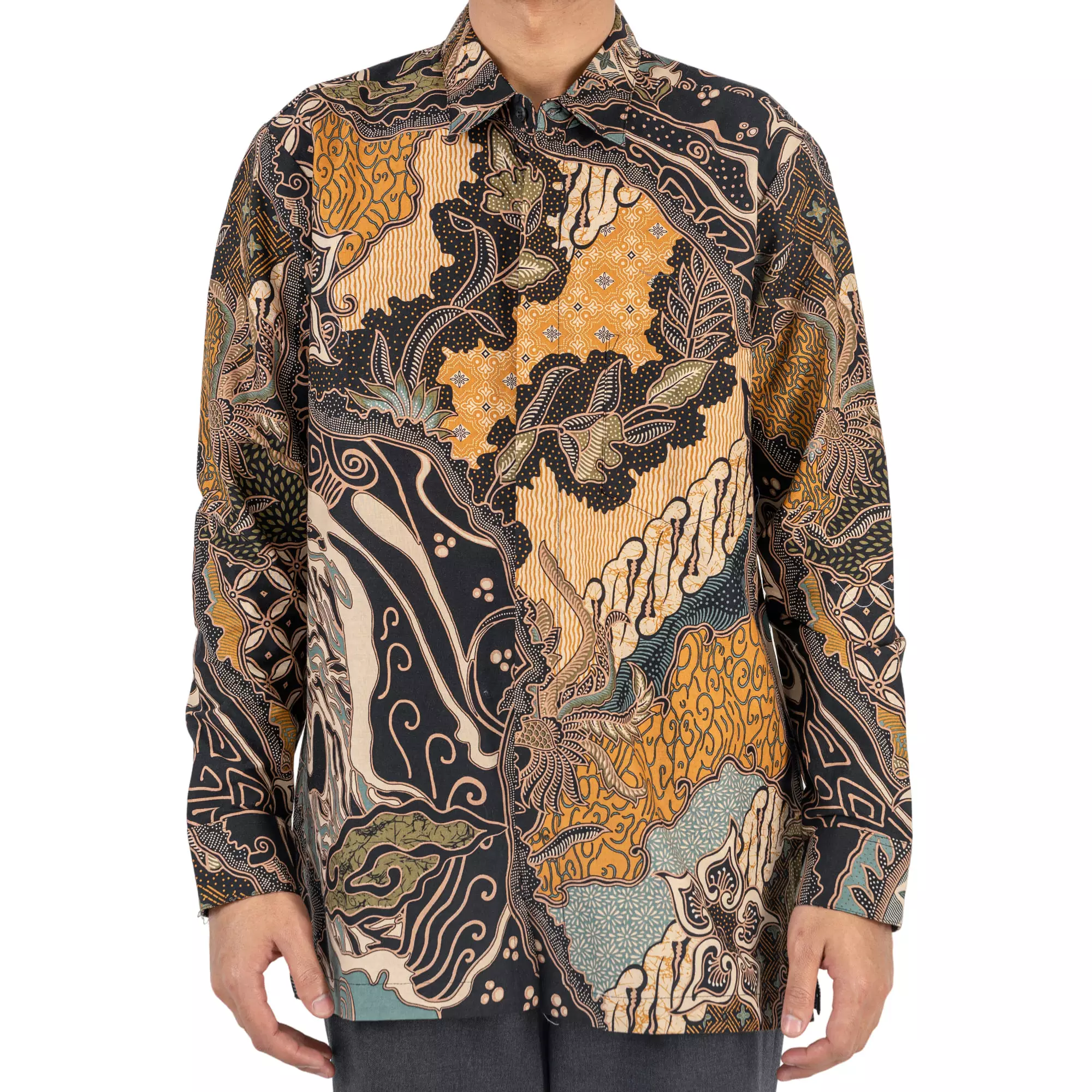 Kemeja Batik Pria - Bhatara Batik Ashton - Atasan Kemeja Batik Lengan Panjang