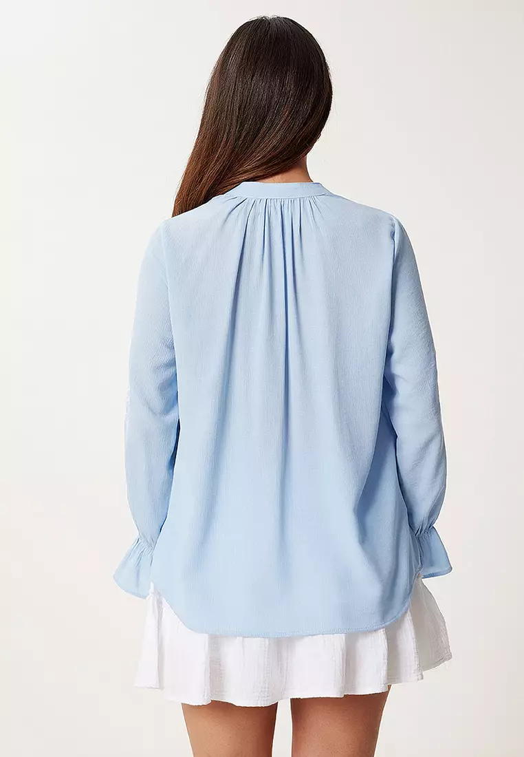 Embroidery Embroidered Linen Blouse