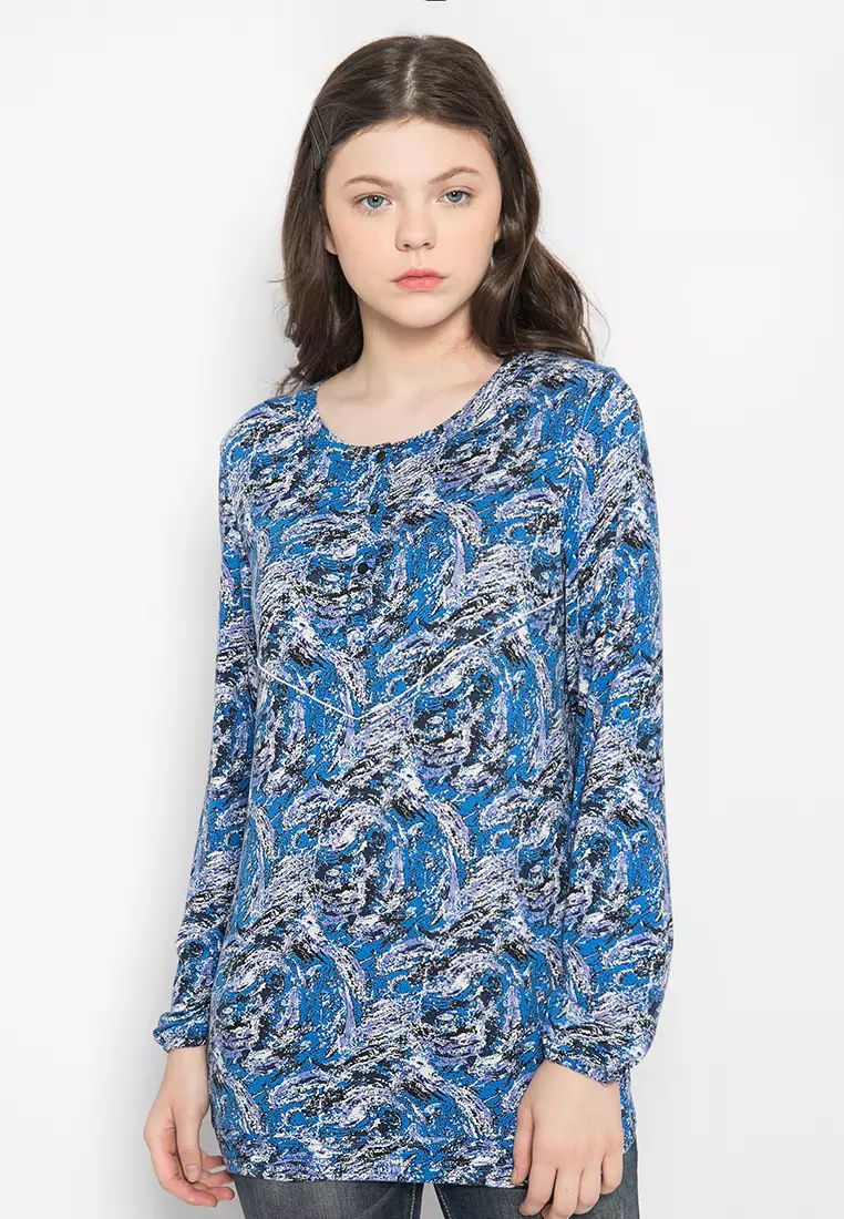 LGS - Kemeja Casual Wanita - Lengan Panjang - Motif Batik - LSH.555.S1253L.507.C L/S