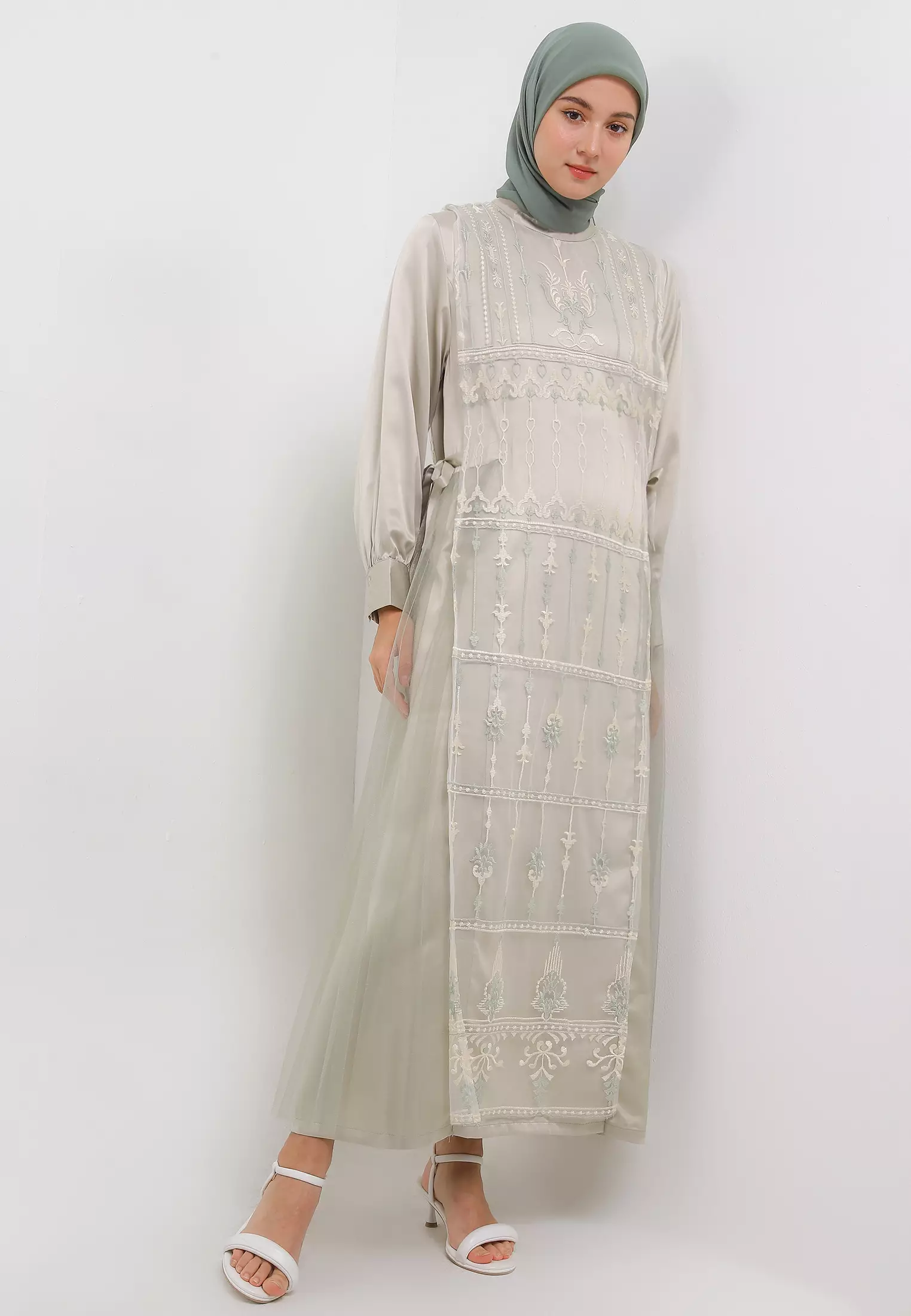 MFMW Syahzain Dress Gamis Brukat Sage