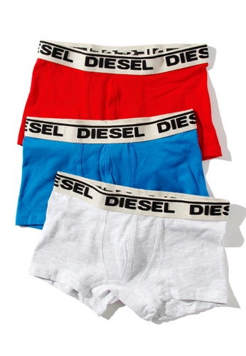 Diesel white and red and blue and multi 3-Pack Boxer Shorts BDE31KABC300E5GS_1