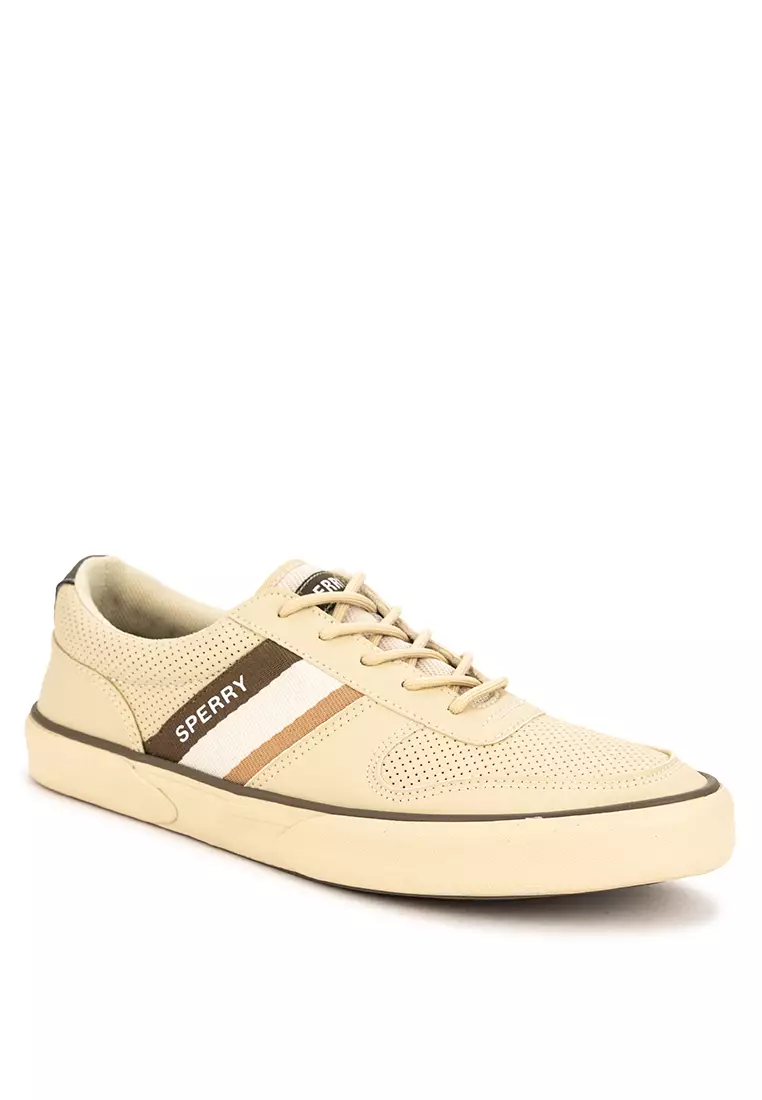 Discount on Sperry  shoes - SKU: Men’s Halyard Retro II Sneakers off White Olive Khaki
