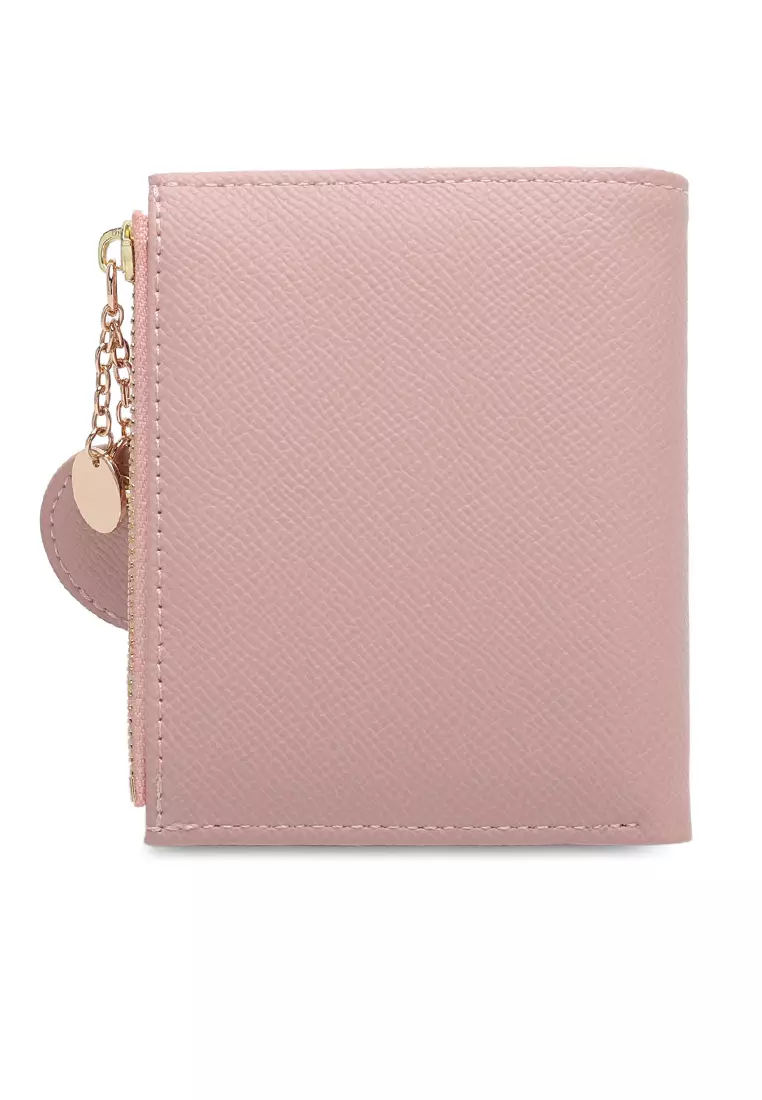 Women's Short Purse With Coin Compartment - Pink