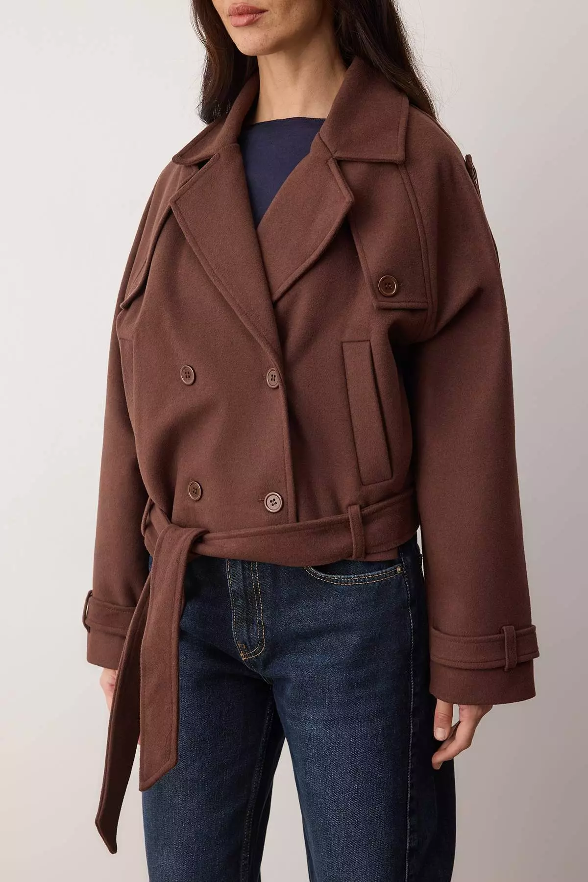 Dark Brown Regular Coat Twoaw25Kb00049