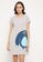 Clovia grey Clovia Monster Emoji Print Short Nightdress in Grey - 100% Cotton 2E0D6AAA533DA3GS_2