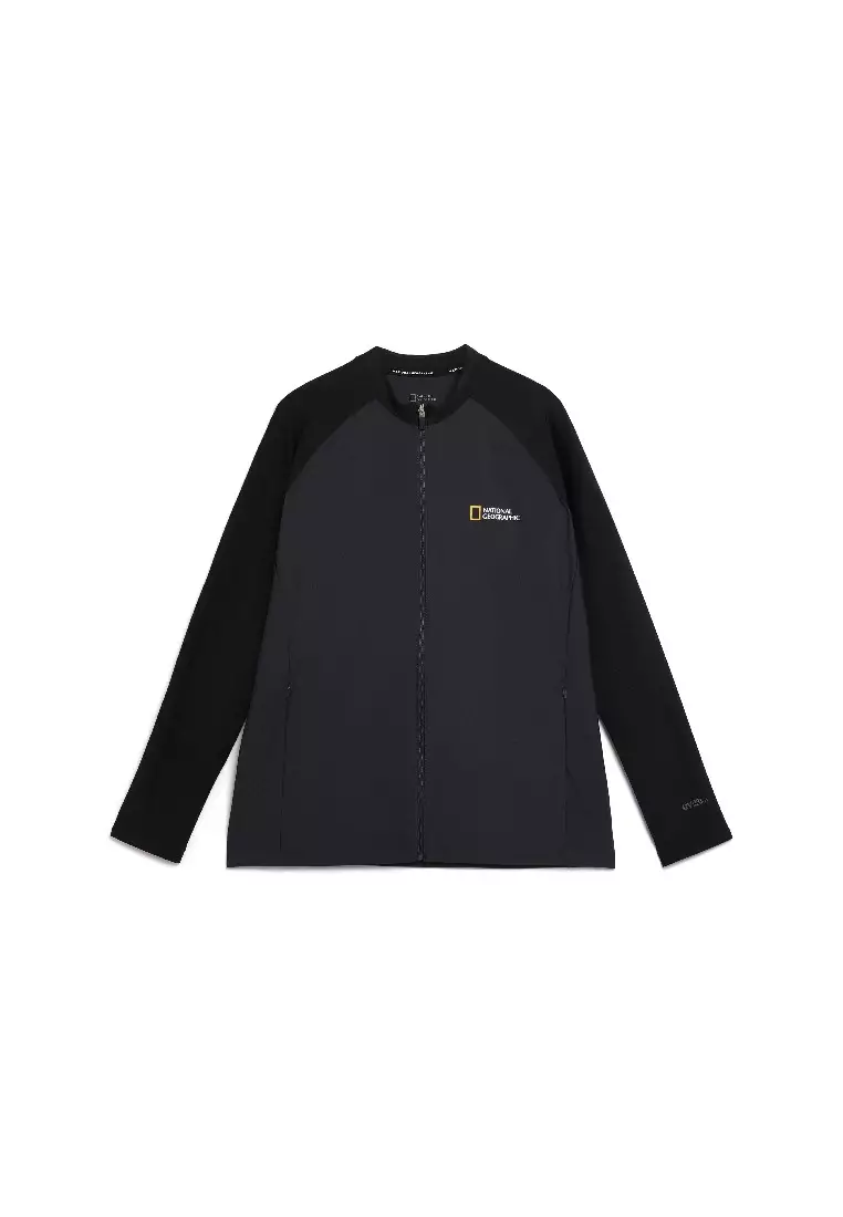 Unisex Color Block Zip Up Rashguard