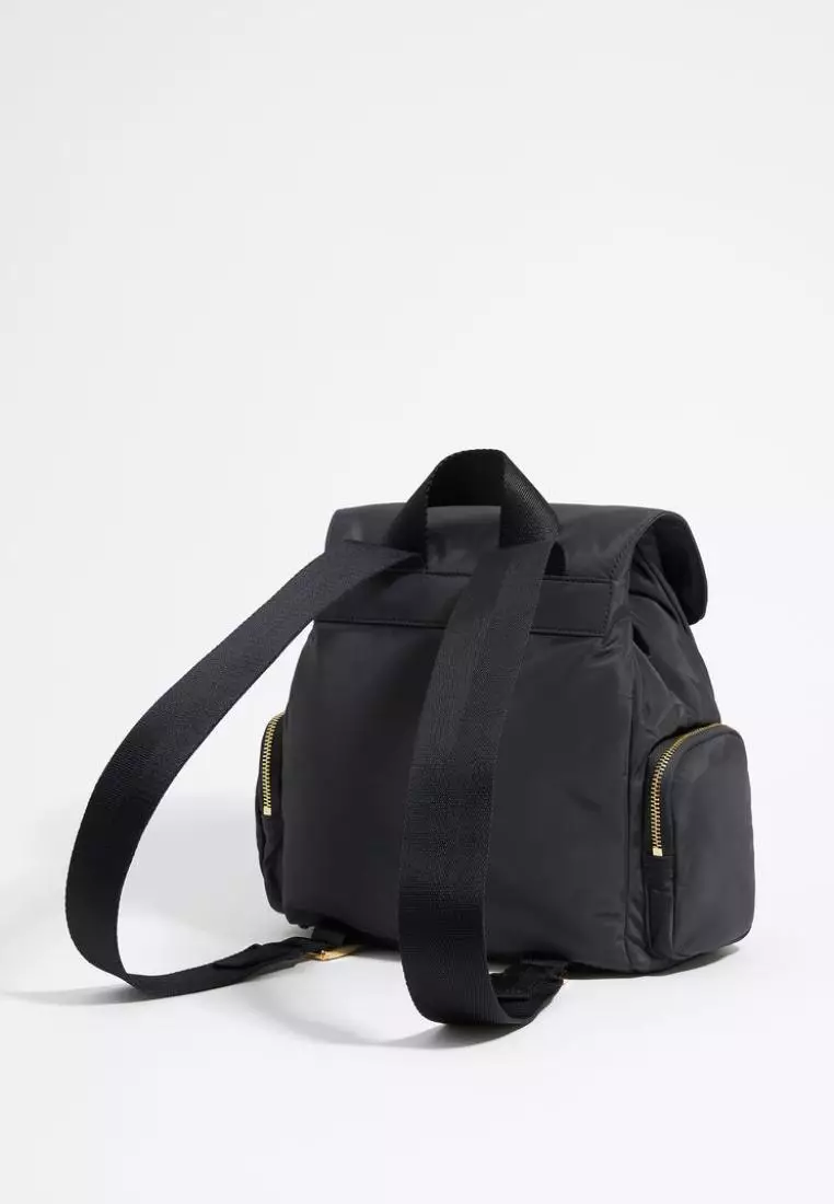 Bimba Y Lola Anthracite Nylon Multi Pocket Backpack