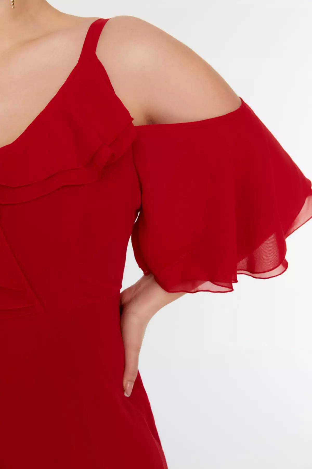Plus Size Cold Shoulder Maxi Dress