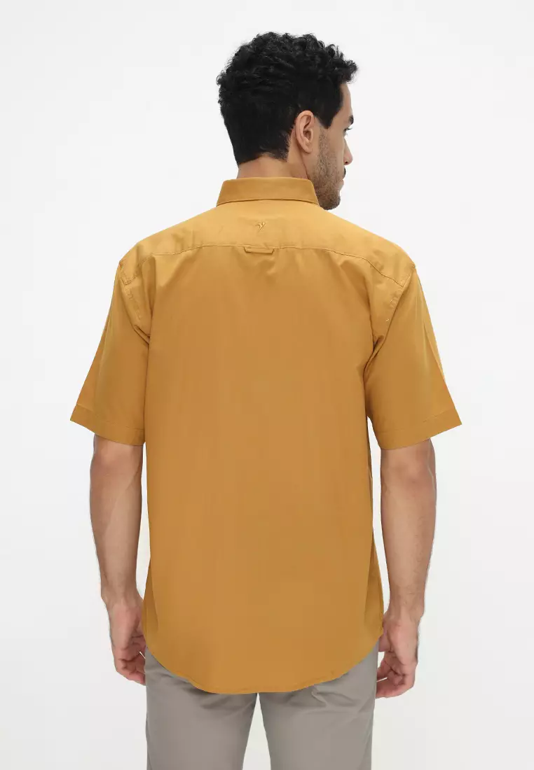Jobb Vernon Kemeja Pria Lengan Pendek Regular Fit Mustard