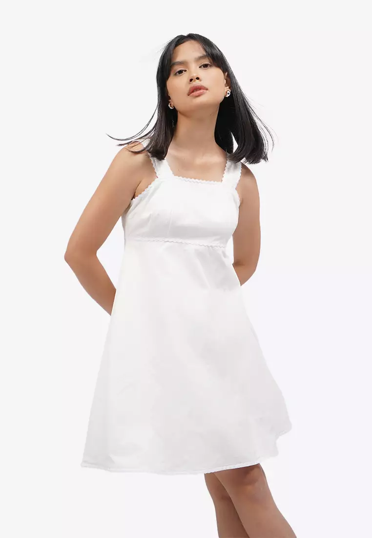 Ric Rac Details Strap Mini Dress