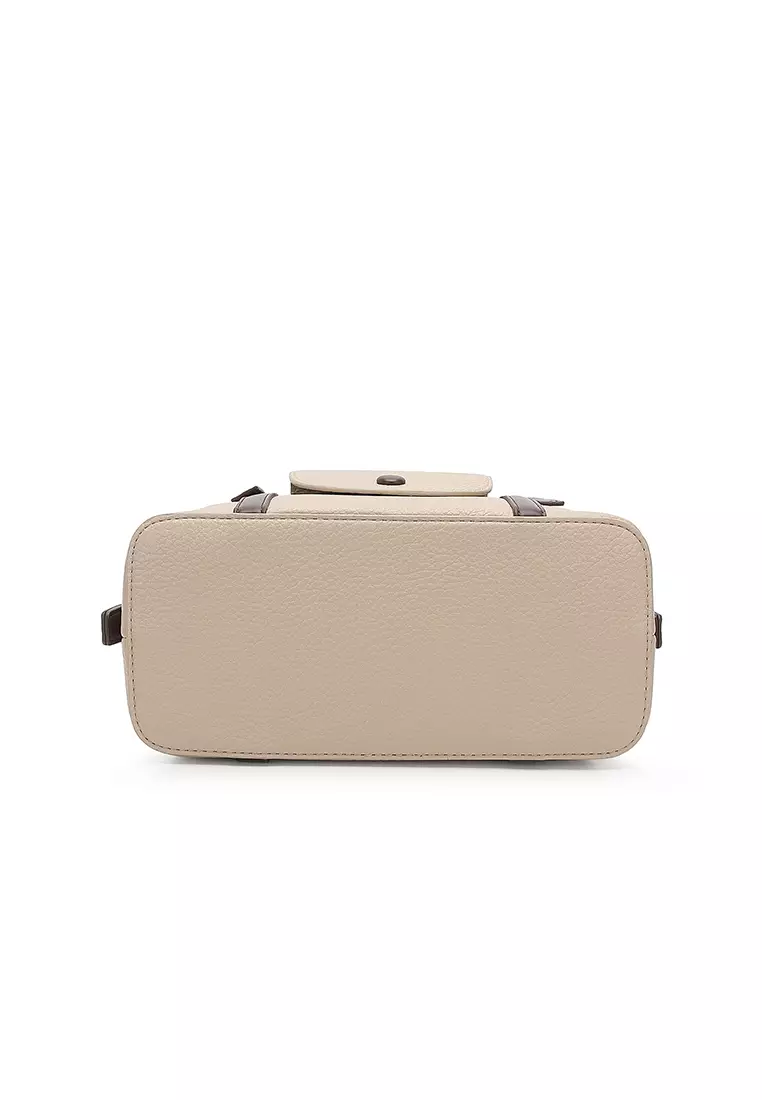 Women's Top Handle Bag / Sling Bag / Crossbody Bag / Shoulder Bag (Tas Tangan Wanita / Tas Selempang Wanita / Tas Bahu Wanita) - Krem