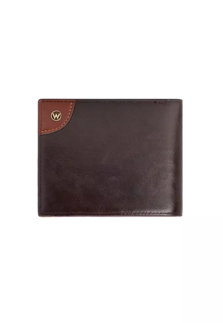 Dompet Lipat Pria Pendek 5302-6 RFID Blocking Bahan Kulit PU Leather Premium BAEOS ORIGINAL - DarkBrown