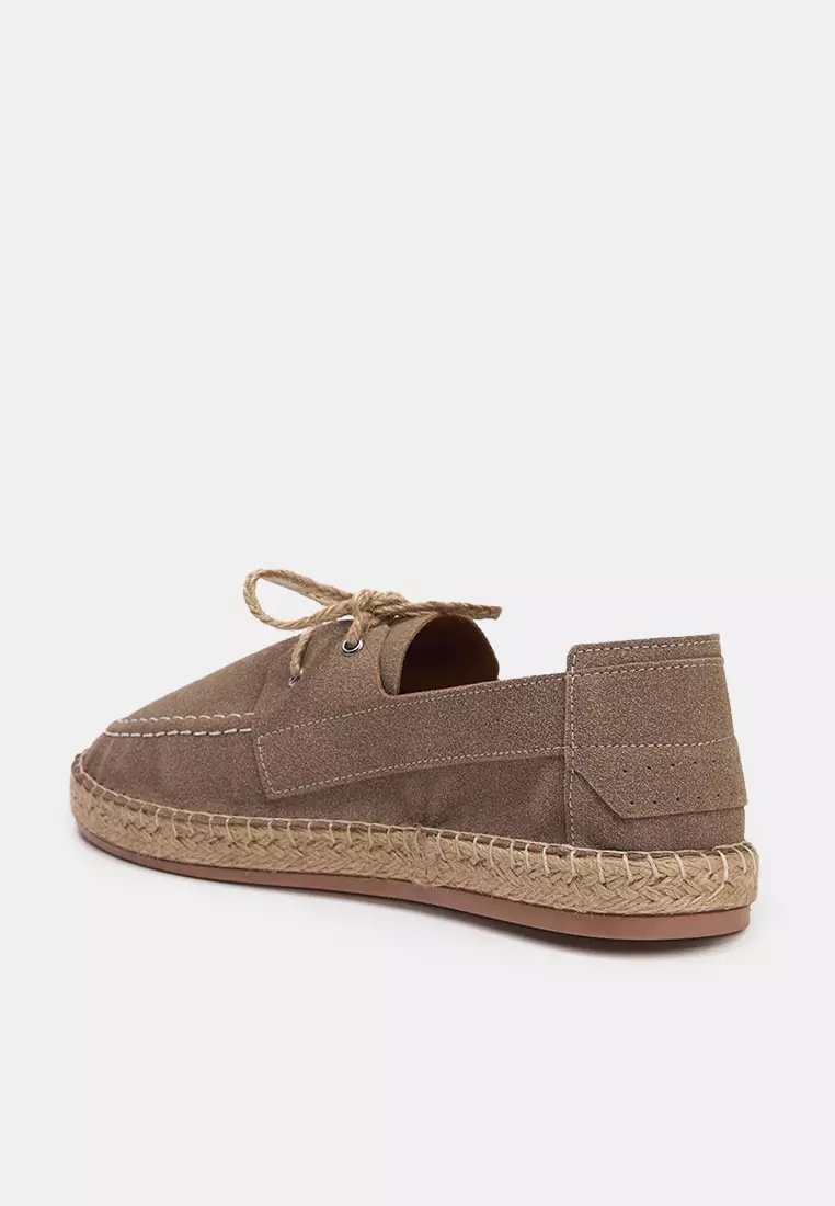 Round Toe Espadrille Boat Shoes